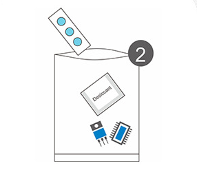 Electronic component moisture indicator Electronic component moisture indicator